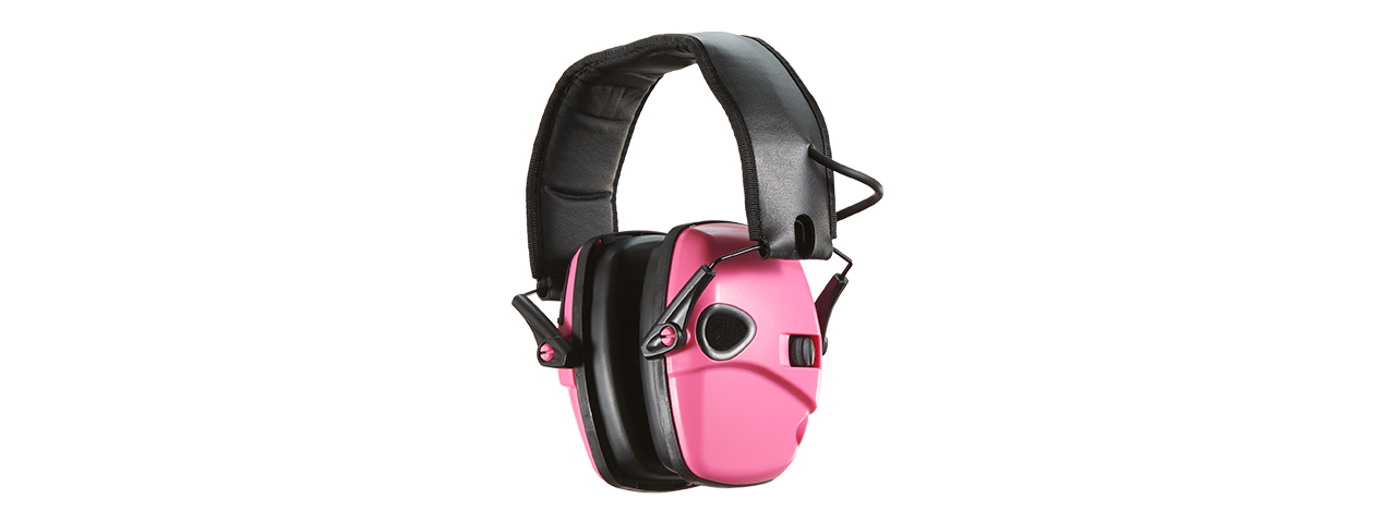 Atlas Custom Works Impact Sport Tactical Earmuff w/ Headband - (Pink)