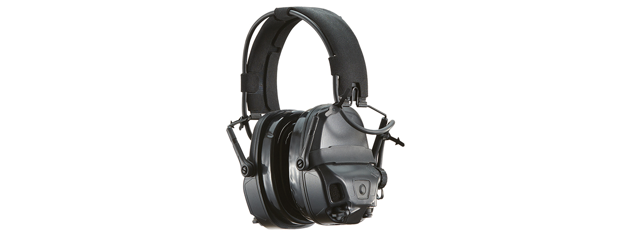 Atlas Custom Works AMP Tactical Headset Noise Canceling Headphones - (Black) - Click Image to Close