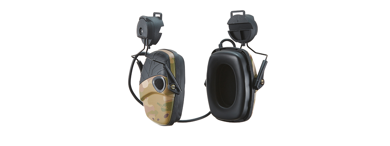 Atlas Custom Works Impact Sport Tactical Earmuff w/ Helmet Adapter - (Camo)