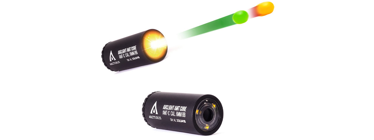 Arcturus RS Sirius AMT Arclight Modular Tracer Core Drop-in Unit & Compact Mock Suppressor W/ Simulated Muzzle Flash - Click Image to Close
