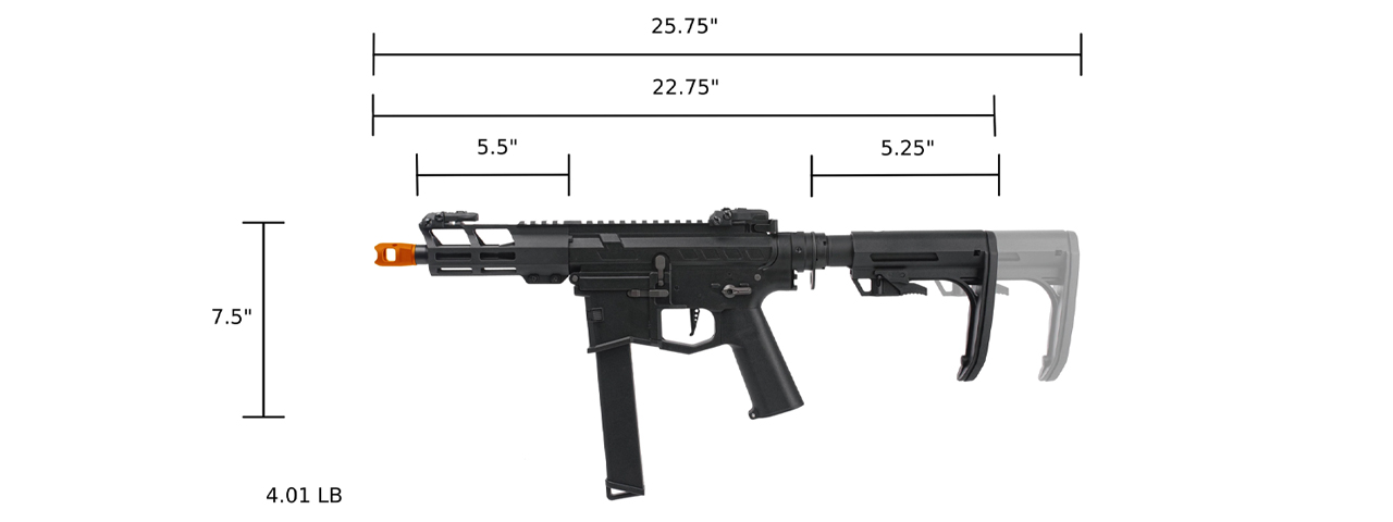 Arcturus x C.A.T. Versatile-5c PCC AEG Rifle - (Black) - Click Image to Close