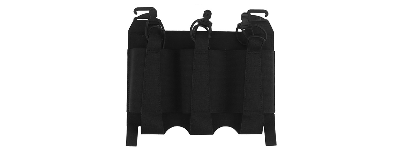 Triple Elastic Mag Pouch For Tactical Vests - (Black)