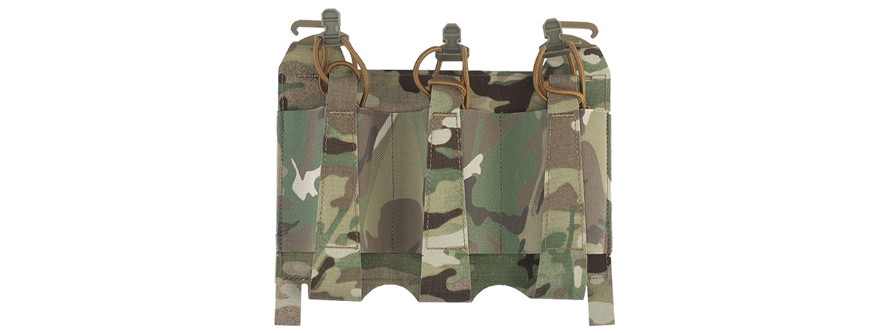 Triple Elastic Mag Pouch For Tactical Vests - (Camo)
