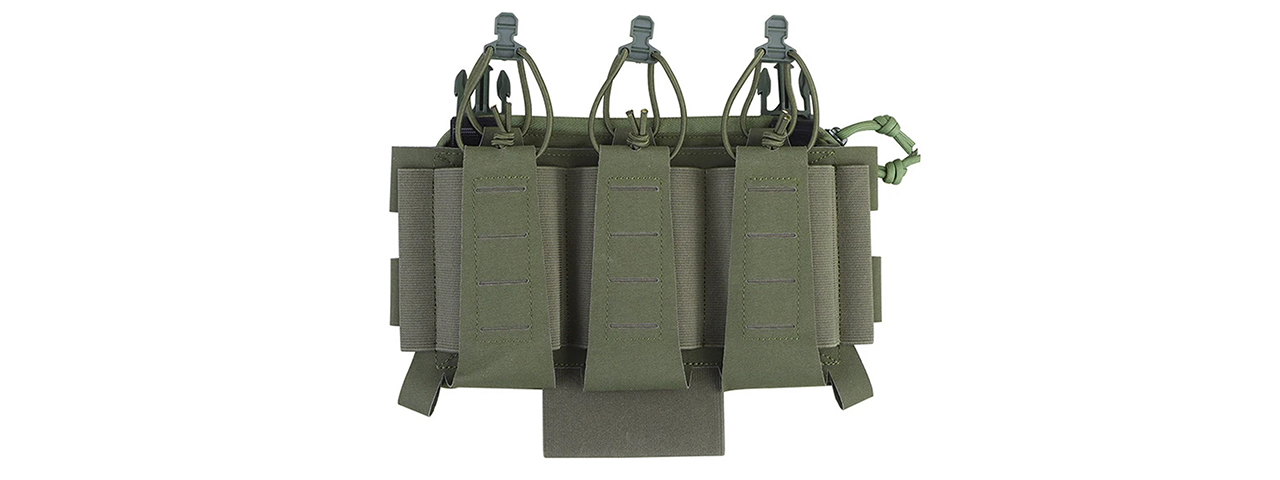 Triple Function Pouch 5.56mm Flexible Kit For Tactical Vests - (OD Green)