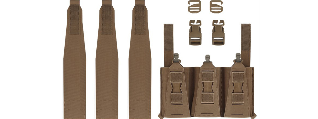 Multifunctional Triple Mag Pouches - (Tan)
