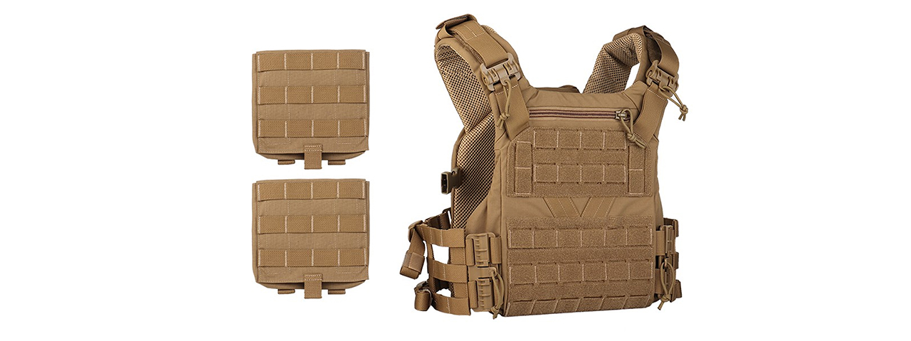 K19 Full-Size Tactical Plate Carrier - (Tan)