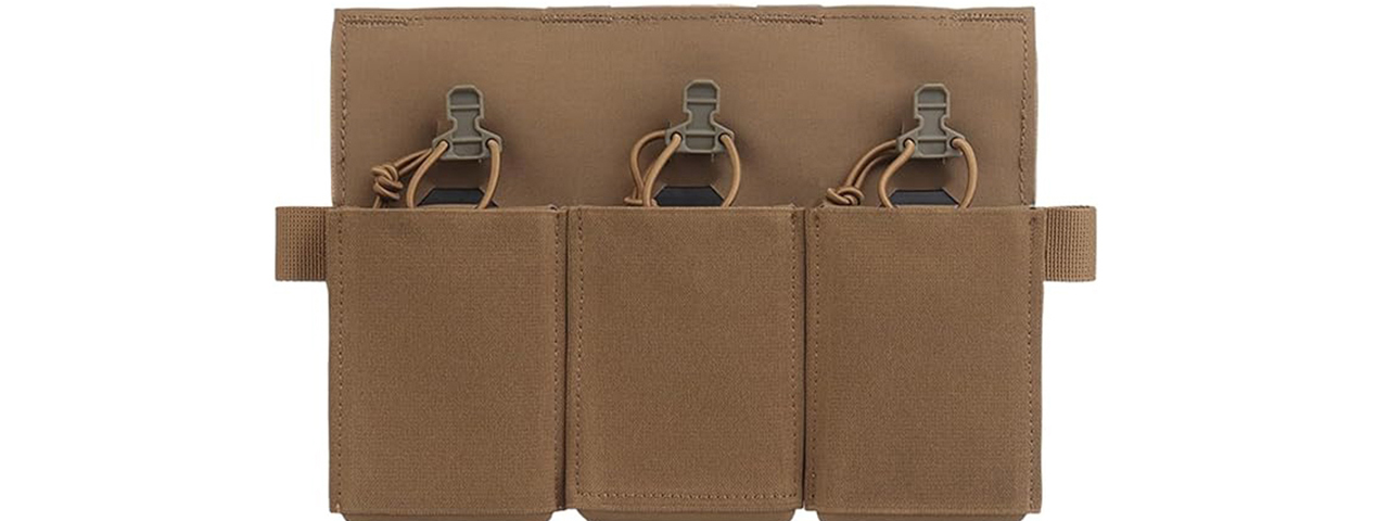 Triple Elastic Magazine Pouch MAG Tool Holder - (Tan)