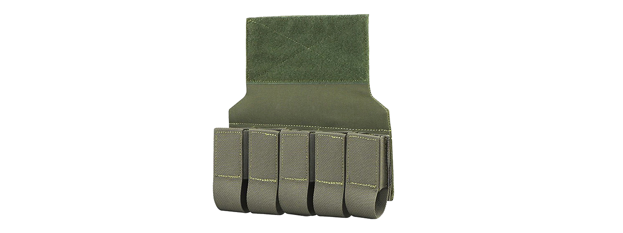 MOLLE Webbing Quintuplets Grenade Pouches For Tactical Vest Expansion - (OD Green)