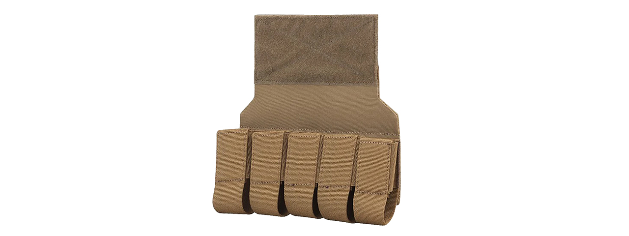 MOLLE Webbing Quintuplets Grenade Pouches For Tactical Vest Expansion - (Tan)