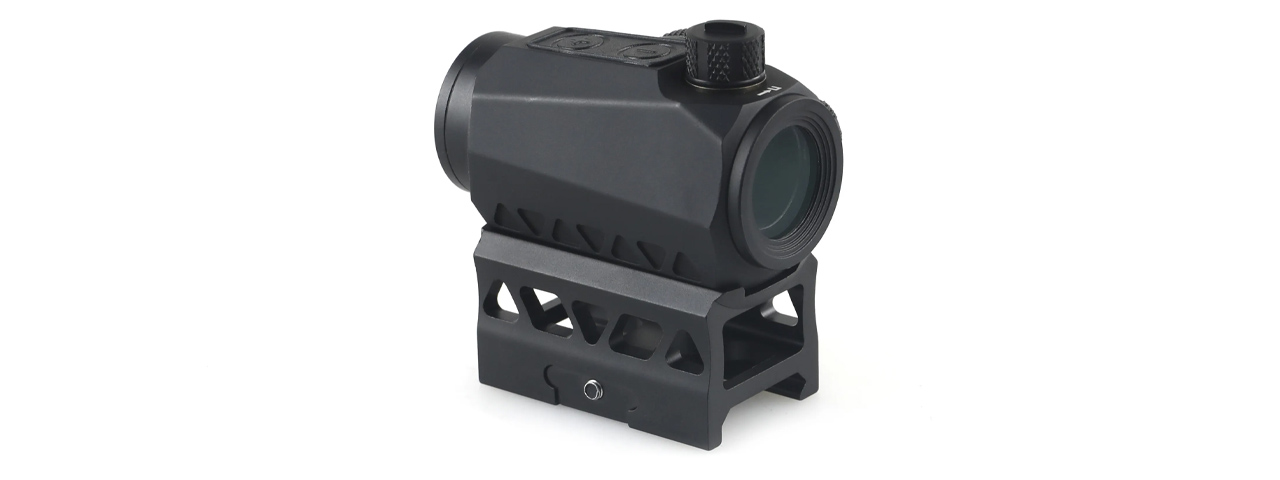 Lancer Tactical Enclosed Red Dot Sight R5B 1x Magnification Scope - (Yellow Glass/Black)