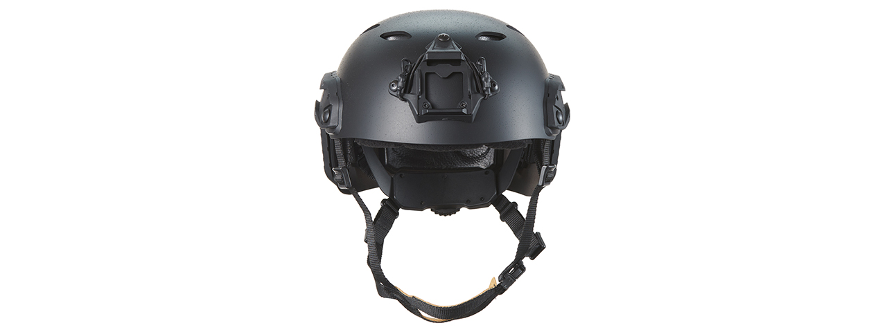 FMA Fast SF Tactical Helmet w/ Half Mask Attachment - (Black/L)