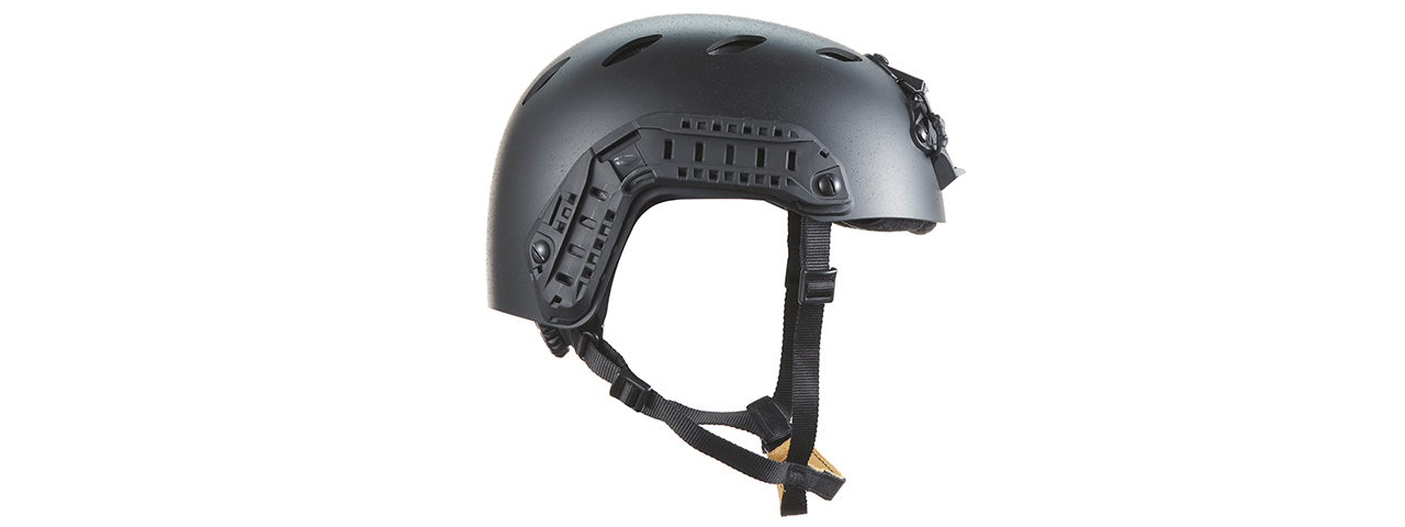 FMA Fast SF Tactical Helmet w/ Half Mask Attachment - (Black/L) - Click Image to Close