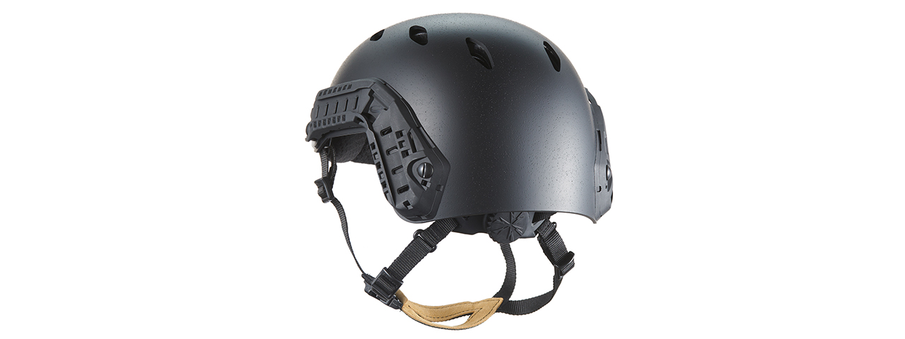 FMA Fast SF Tactical Helmet w/ Half Mask Attachment - (Black/L)