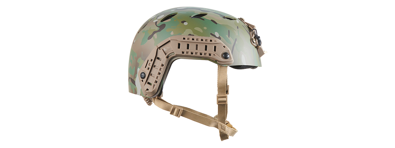 FMA Fast SF Tactical Helmet w/ Half Mask Attachment - (Camo/L) - Click Image to Close