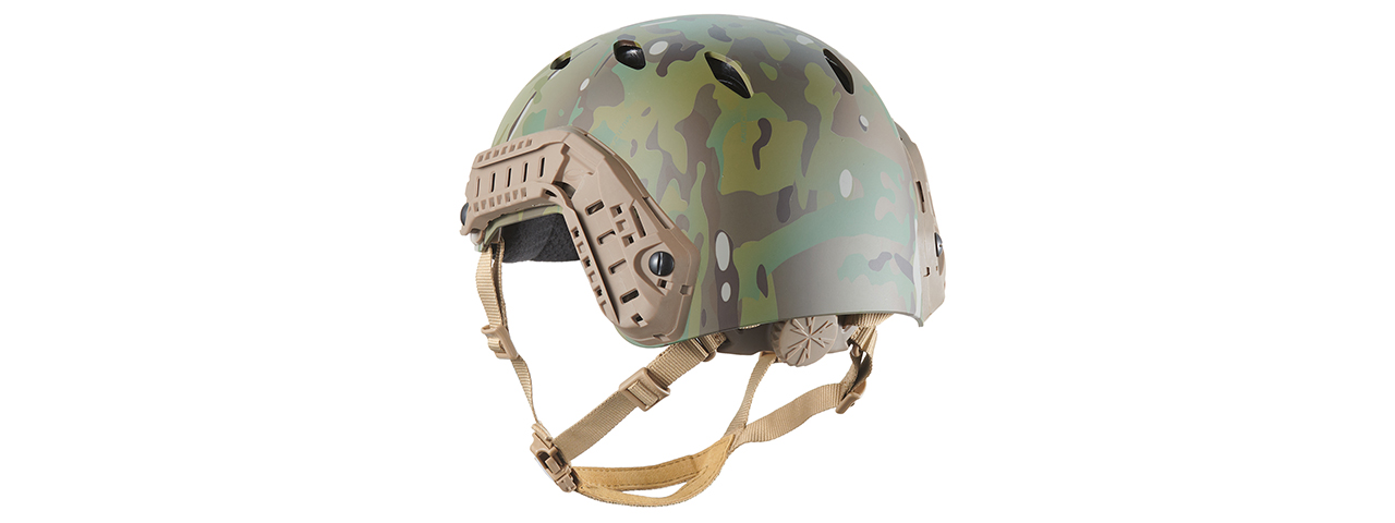 FMA Fast SF Tactical Helmet w/ Half Mask Attachment - (Camo/M)