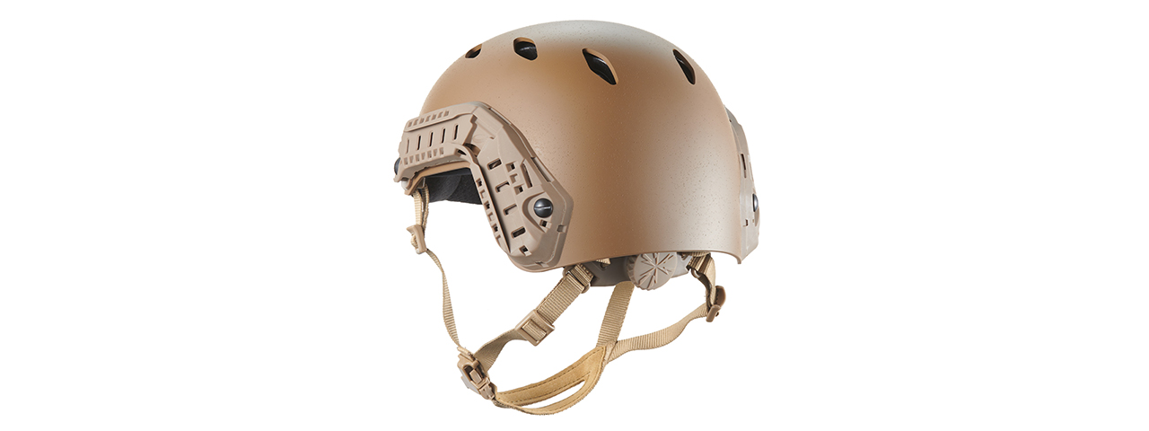 FMA Fast SF Tactical Helmet w/ Half Mask Attachment - (Tan/L) - Click Image to Close