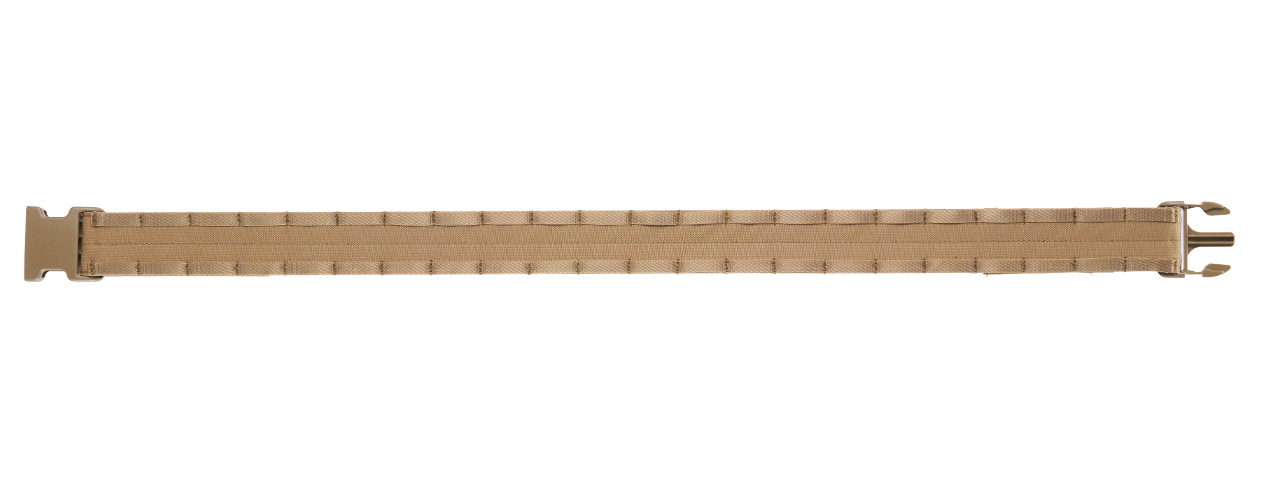 Tactical Molle Adjustable Battle Belt - (Tan/M)