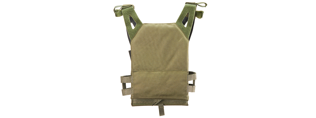 Lancer Tactical Kid's Tactical Vest w/ EVA Plates - (OD Green) - Click Image to Close