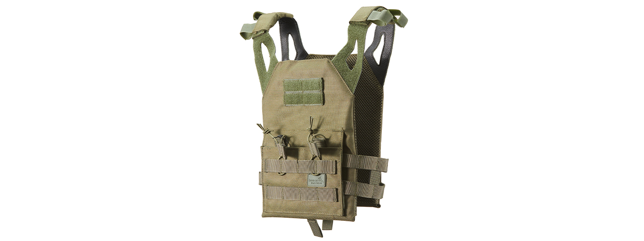 Lancer Tactical Kid's Tactical Vest w/ EVA Plates - (OD Green) - Click Image to Close