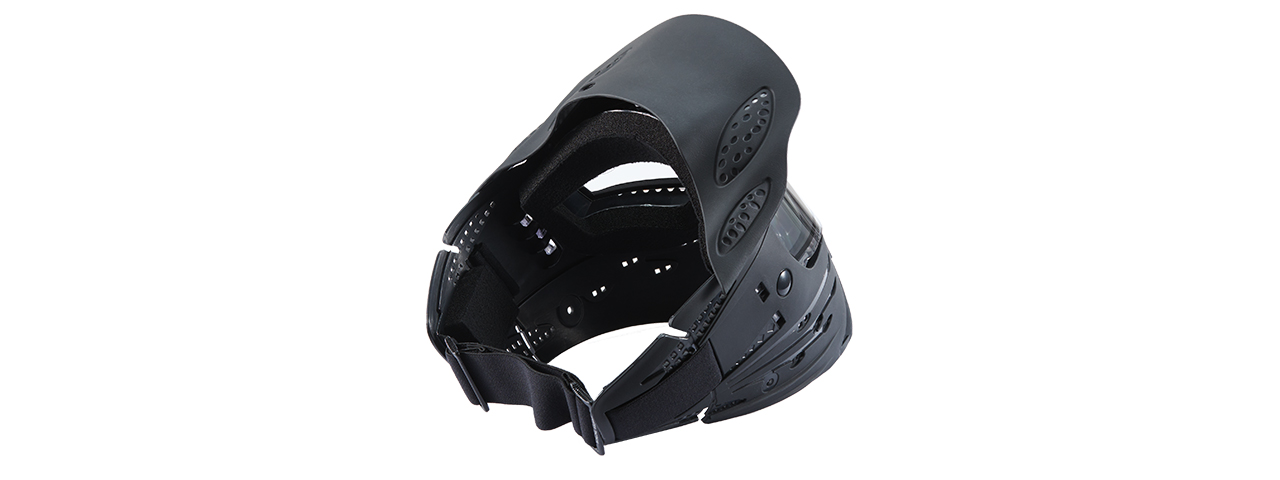 Lancer Tactical Ventilated Airsoft Mask Full Face w/ Visor - (Black) - Click Image to Close