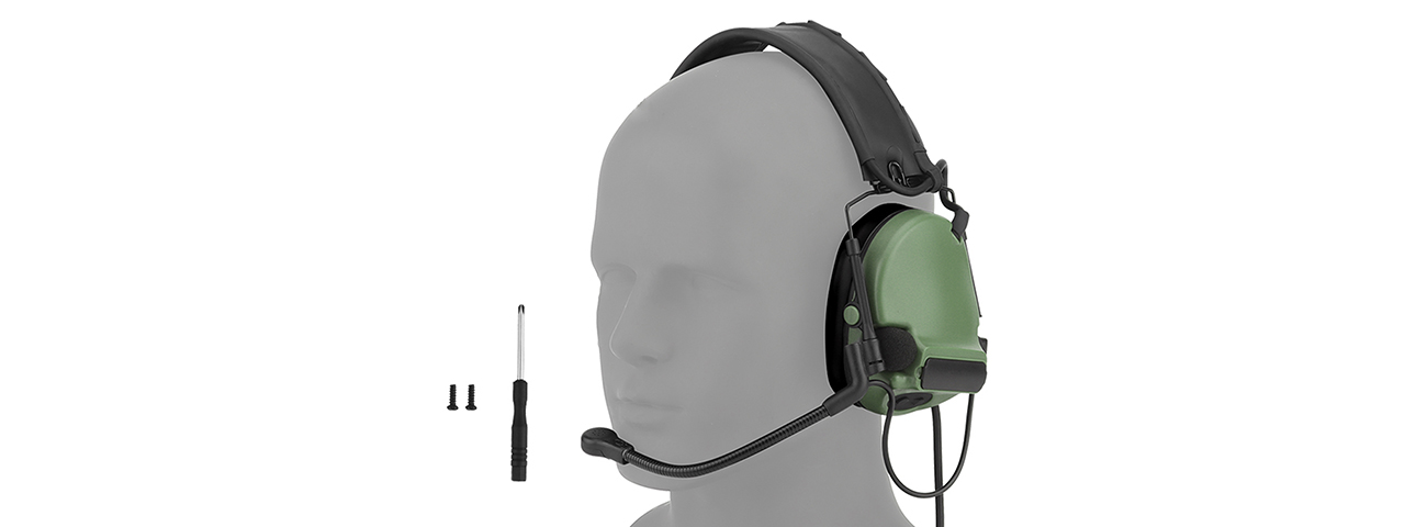 Airsoft C5 Tactical Communication Headset - (OD Green)
