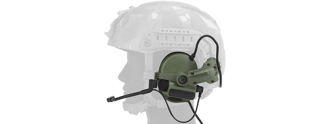 Airsoft C5 Tactical Communication Headset For Helmets - (OD Green)