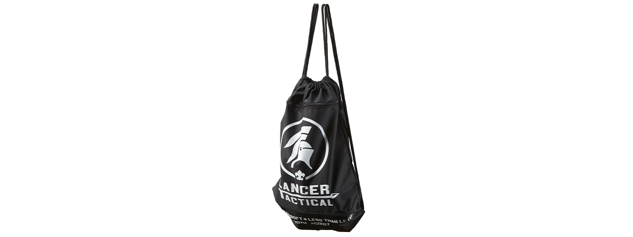 Lancer Tactical Drawstring Bag - (Black)