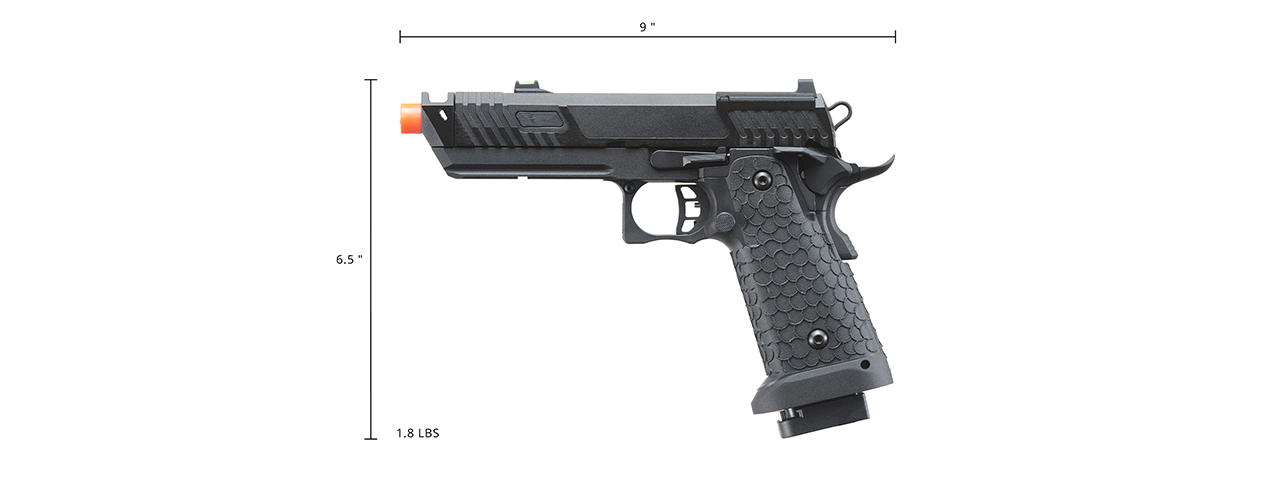 KLI Hicapa Baba Yaga 2 CO2 Blowback Airsoft Pistol - (Black) - Click Image to Close