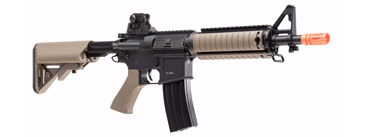 Elite Force CQBX M4 Airsoft AEG Rifle w/ Built-In Eye Trace Tracer Unit - (Tan) - Click Image to Close