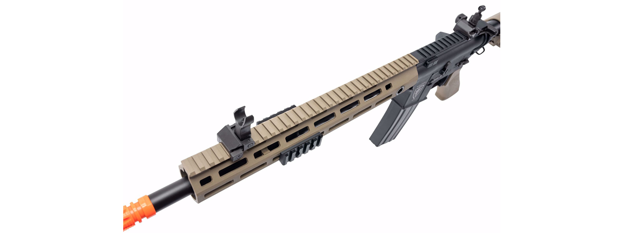 Elite Force CFRX M4 Airsoft AEG Rifle w/ Built-In Eye Trace Tracer Unit - (Tan) - Click Image to Close