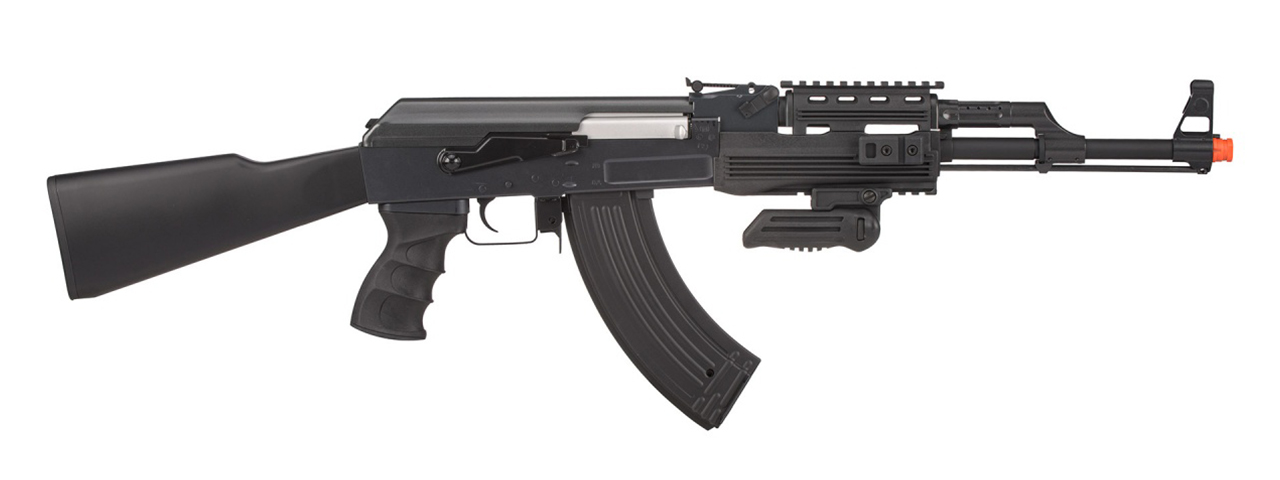 Lancer Tactical Airsoft AK-47M-G2 RIS AEG Rifle w/ Battery and Charger - Click Image to Close