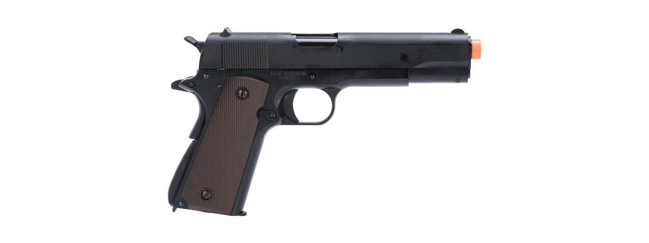 KJW Full Metal M1911-A1 CO2 Gas Blowback GBB Airsoft Pistol - (Black) - Click Image to Close