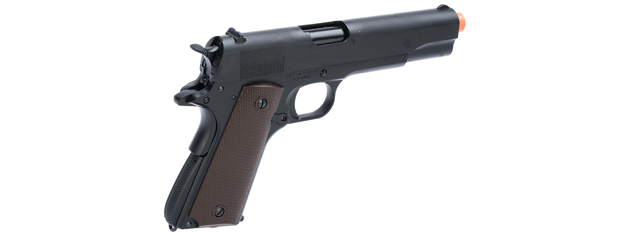 KJW Full Metal M1911-A1 CO2 Gas Blowback GBB Airsoft Pistol - (Black) - Click Image to Close