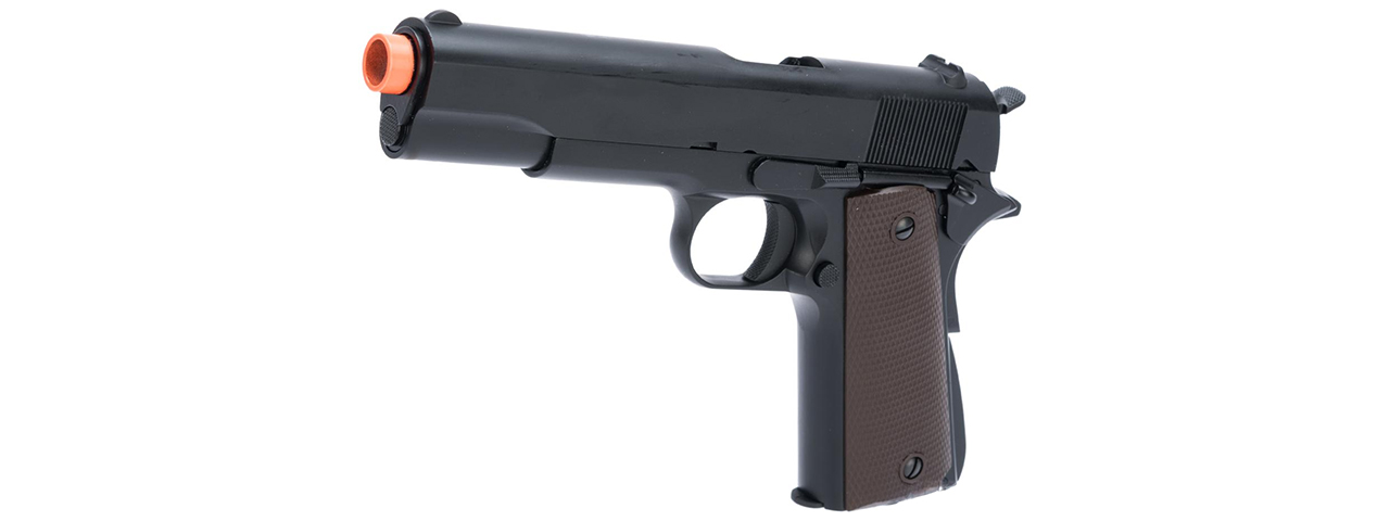 KJW Full Metal M1911-A1 CO2 Gas Blowback GBB Airsoft Pistol - (Black) - Click Image to Close