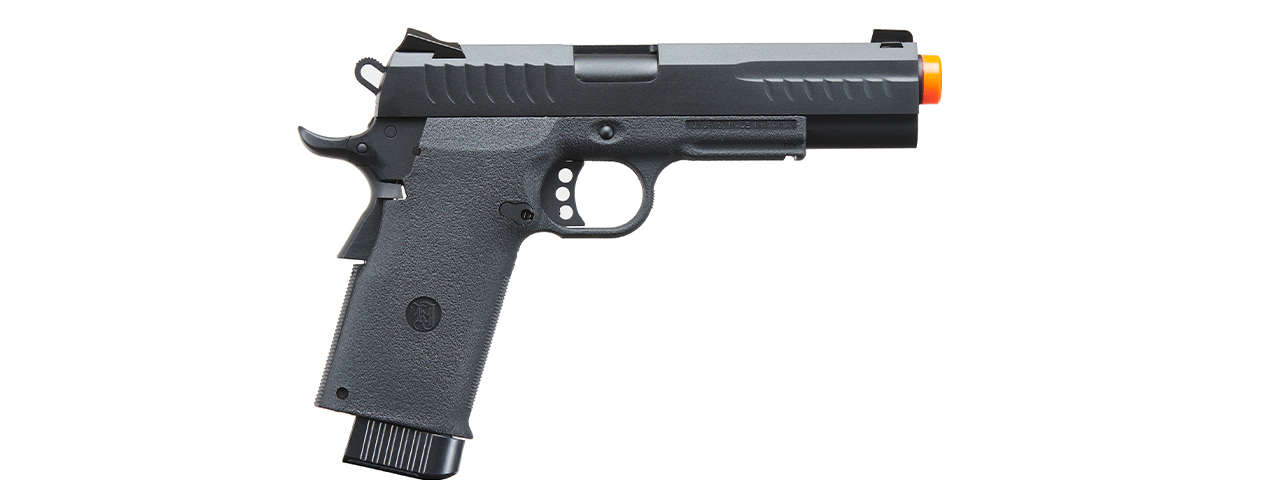 KJW Metal Slide KP-08 1911 CO2 Gas Blow Back Pistol - (Black) - Click Image to Close