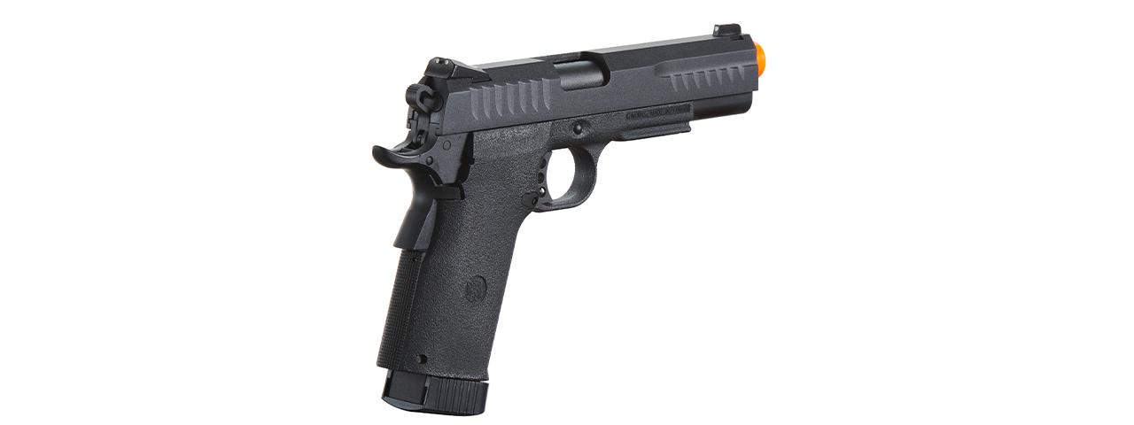 KJW Metal Slide KP-08 1911 CO2 Gas Blow Back Pistol - (Black) - Click Image to Close