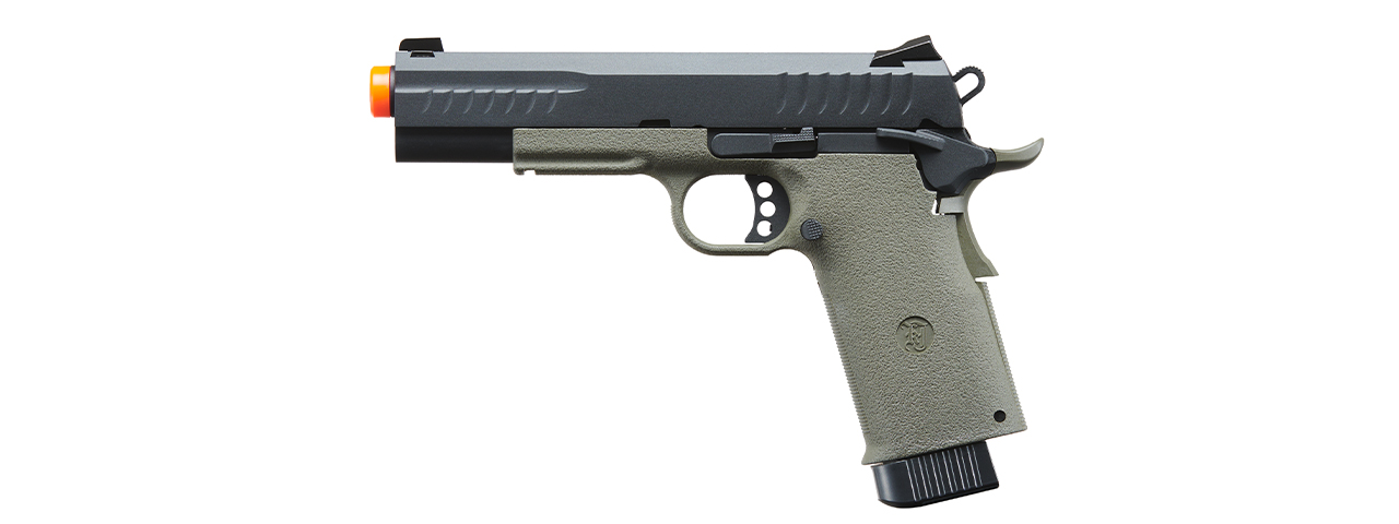 KJW Metal Slide KP-08 1911 CO2 Gas Blow Back Pistol - (OD Green)