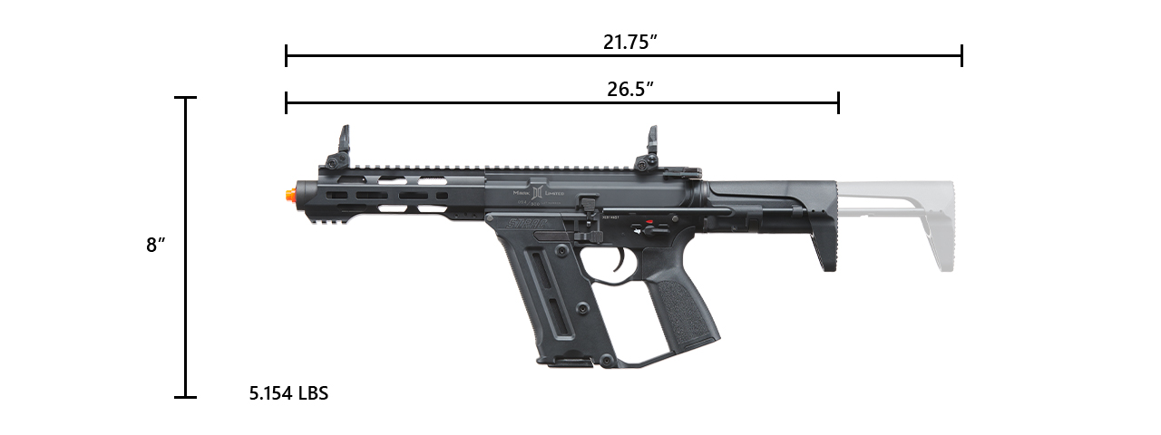 KSC STRAC TEG AEG Sub Machine Gun - (Black) - Click Image to Close