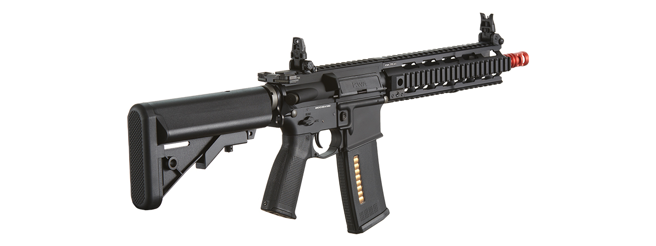 KWA AEG 3.0 Tactical Q10 Airsoft AEG Rifle w/ Kinetic Feedback System and Picatinny Quad Rail - (Black) - Click Image to Close