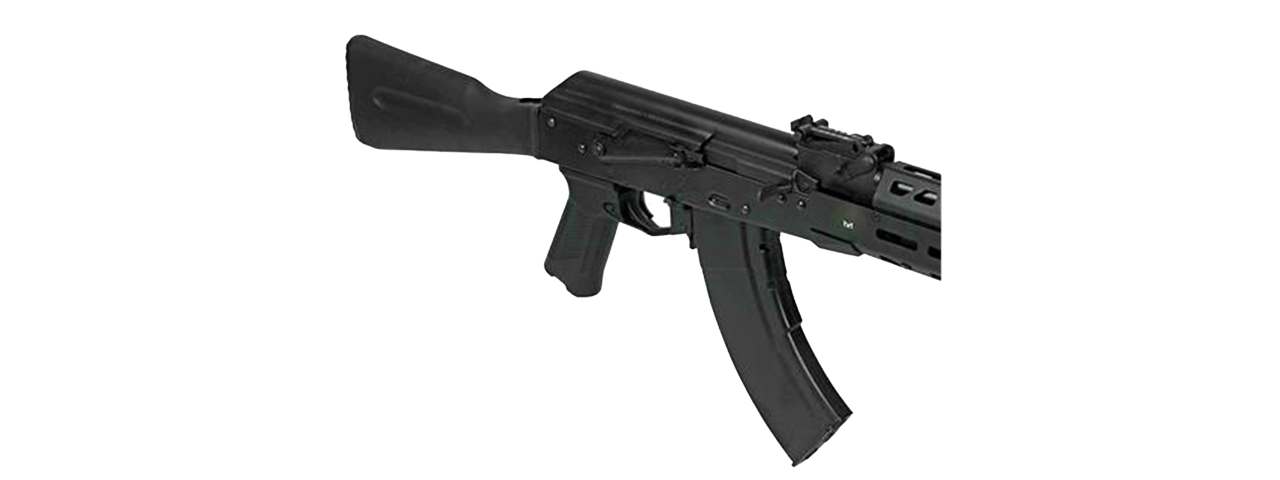 LCT LCKM Steel Airsoft AEG Rifle w/ ASTER V2 SE Expert & Full Stock - (Black & Wood) - Click Image to Close