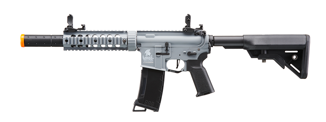 Lancer Tactical Gen 2 M4 Carbine SD AEG Airsoft Rifle - (Gray) - Click Image to Close