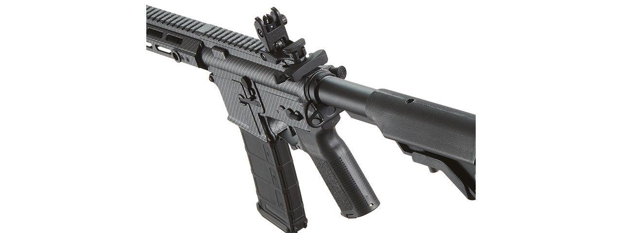 Lancer Tactical Gen 3 Hellion M-LOK 10" Airsoft M4 AEG (Black/Carbon) - Click Image to Close