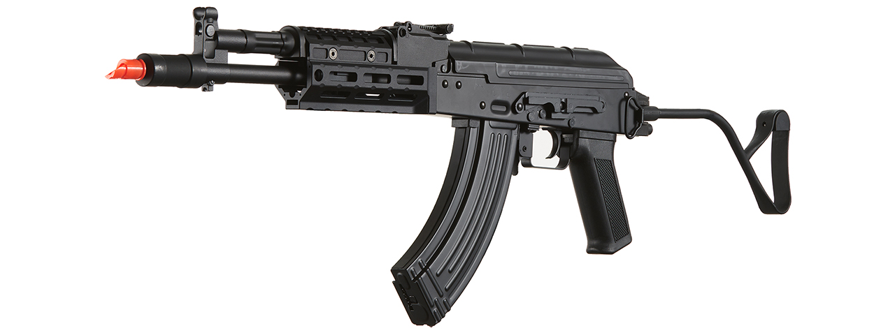 Lancer Tactical AK-Series AK-74M AEG Airsoft Rifle Non ETU w/ M-LOK Handguard & SG-11B Mag - (Black) - Click Image to Close