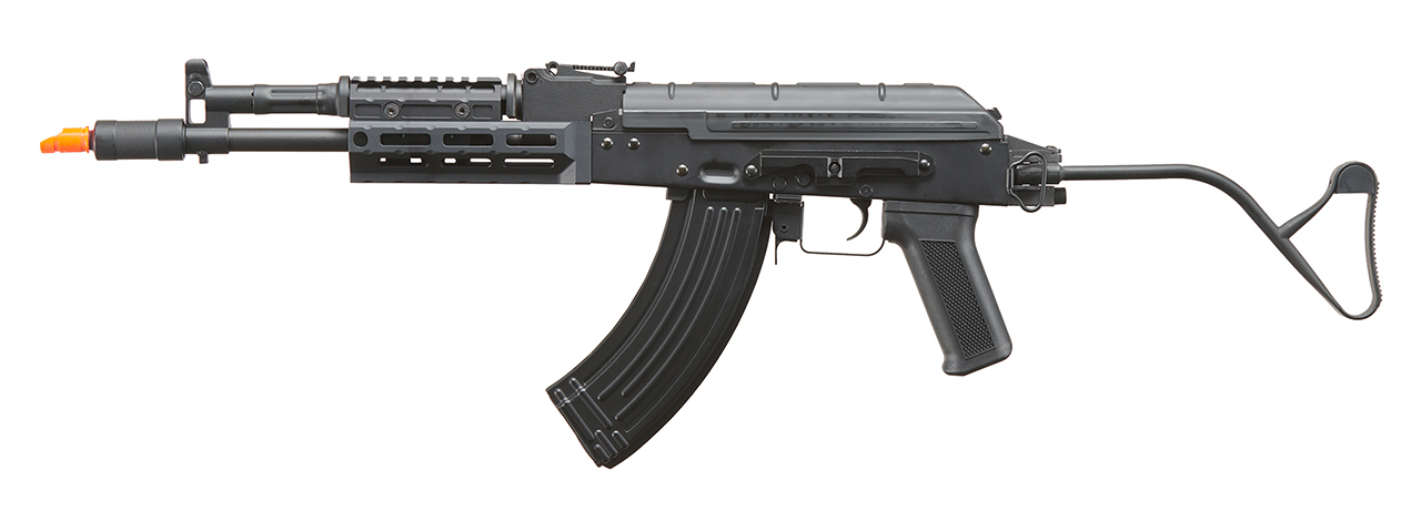Lancer Tactical AK-Series AK-74M AEG Airsoft Rifle Non ETU w/ M-LOK Handguard & SG-11B Mag - (Black) - Click Image to Close