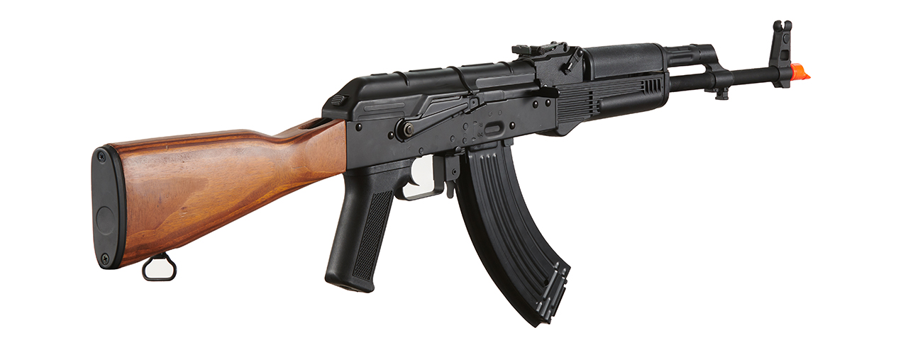 Lancer Tactical AK-Series AK-74M AEG Airsoft Rifle Non ETU w/ Wood Stock & SG-11B Magazine (Black)