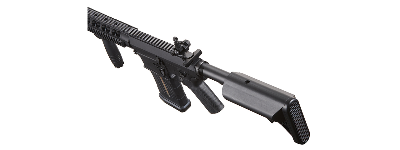 Lancer Tactical Battle X AEG Airsoft Rifle w/ SOPMOD Stock & Quad Picatinny Handguard - (Black)