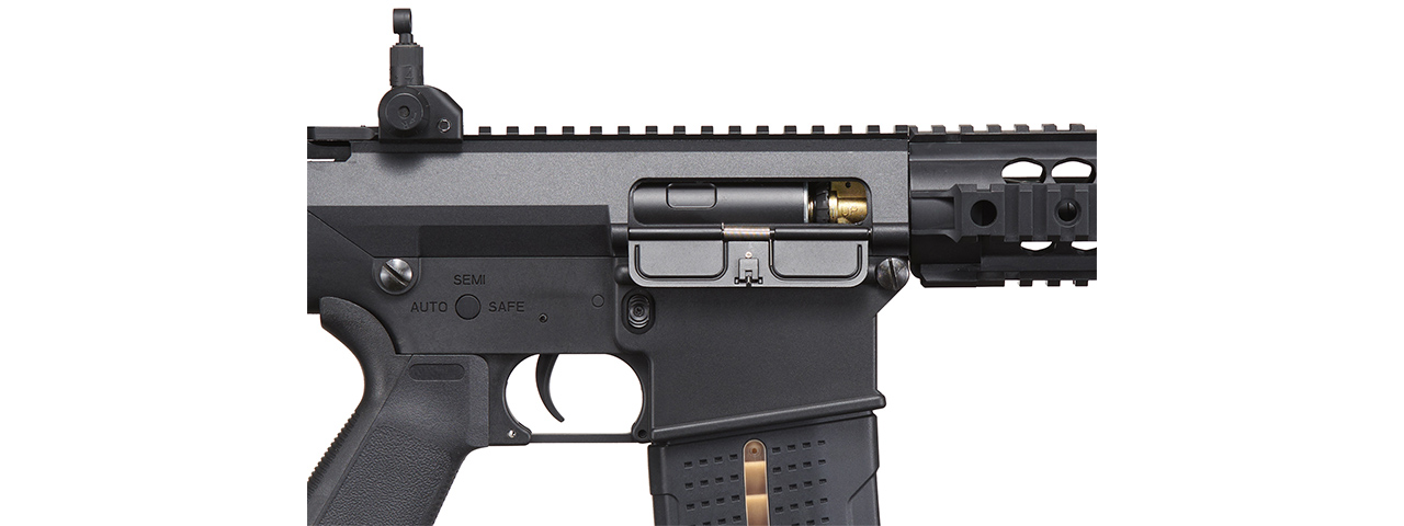 Lancer Tactical Battle X AEG Airsoft Rifle w/ SOPMOD Stock & Quad Picatinny Handguard - (Black)