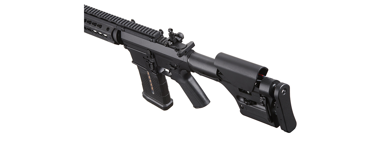 Lancer Tactical Battle X AEG Airsoft Rifle w/ PRS Precision Stock & Keymod Handguard - (Black)