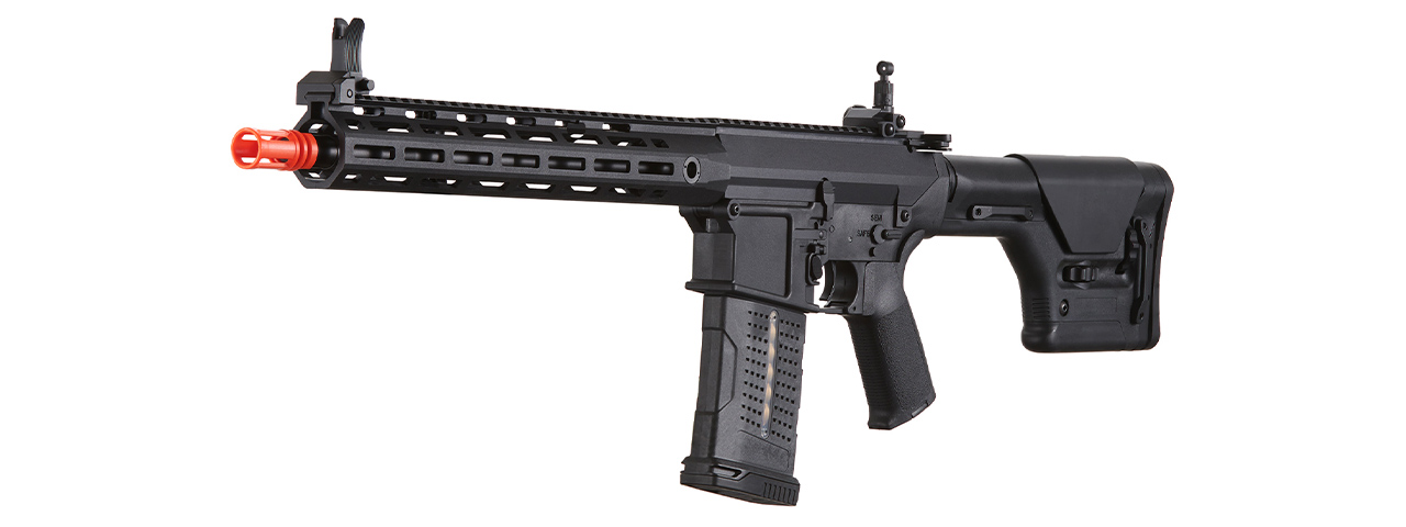 Lancer Tactical Battle X AEG Airsoft Rifle w/ PRS Precision Stock & MLOK Handguard - (Black)