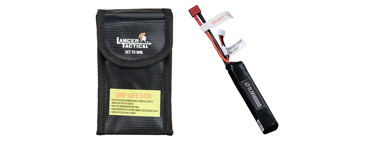 Lancer Tactical 11.1v 1000mAh 15C Stick LiPo Battery (Deans Connector)